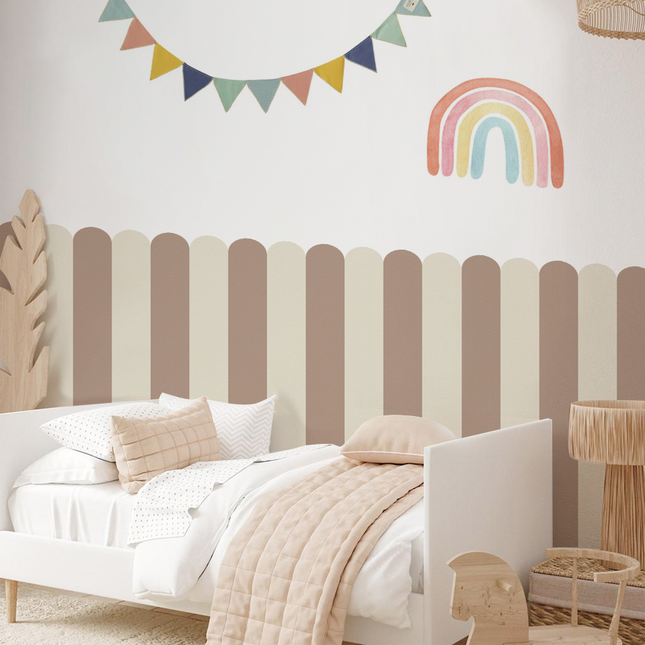 Home Textiles Perth - Wielokolorowa pionowa tapeta w paski Łuk