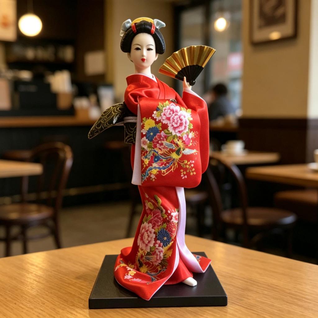Japońska figurka gejshi w kimo – Japanese Home Textiles recenzja i cena